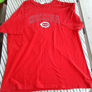 Mens XXL LG Cincinnati Reds Red Short Sleeve Graphic Baseball Sports Team